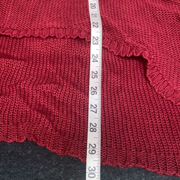 LF Chandelier Red Sweater beaded skull cut out O/S - Picture 8 of 8